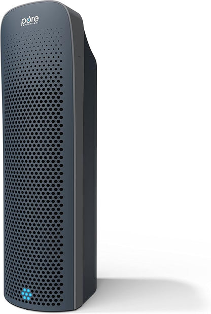 Pure Enrichment PureZone Elite True HEPA Large Room Tower Air Purifier with Air Quality Monitor, 4 Stage Filtration and UV-C Light, Helps Destroy Bacteria, Smoke, Pollen & Dust (Graphite)
