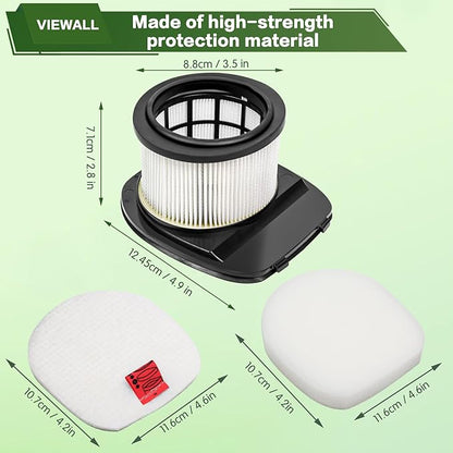 IZ377H IZ376H IZ362H Filter Replacement for Shark IZ363HT IZ382H IZ462H IZ387H IZ163H IZ483H IZ482H IZ162H IZ361H Pet Cordless Stick Vacuum, Part XHF161H & 617FJ140, 2 HEPA 4 Foam Felt Filter