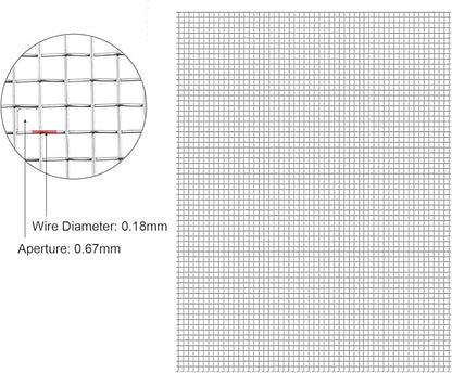 The Wire net Stainless Steel Woven Wire Mesh 304 Stainless Steel Woven Wire 30 Mesh Fine Screen Mesh, Garden Insect Screen, for Air Bricks, Window, Vents, Filter,Silver-1x5m(1x5m)