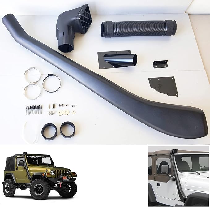 Snorkel Kit Compatible For 1999-2006 Jeep Wrangler TJ YJ 4.0L I6 Rolling Head Offroad 4x4 4WD