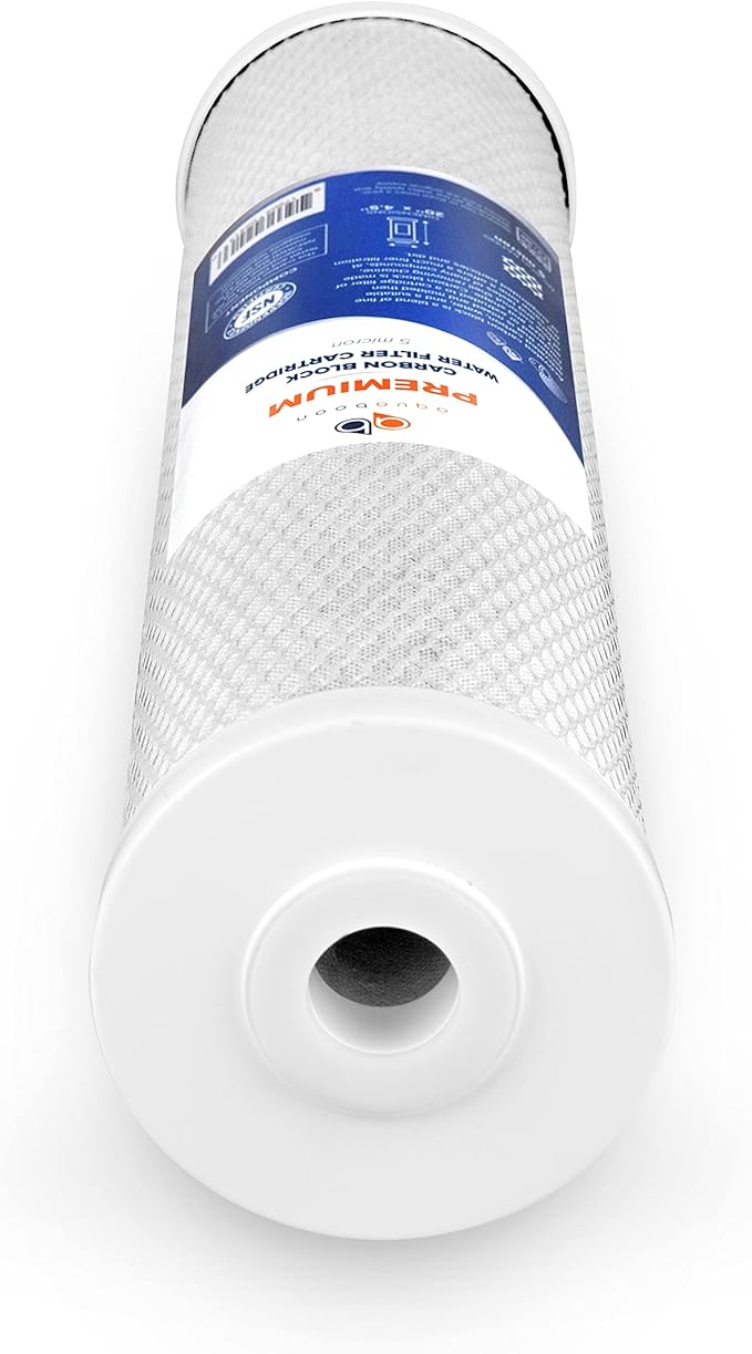Aquaboon 5 Micron 20 x 4.5 Premium CTO Activated Carbon Water Filter Cartridge Replacement for Whole House Compatible with FC25B, EP-20BB, 1-PACK