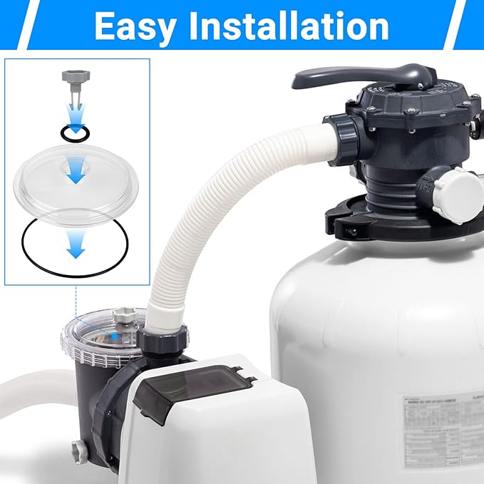 11480 Leaf Trap Cover for Intex Pumps - Includes Valve & O-Rings, Compatible with 26335EH 26339EH