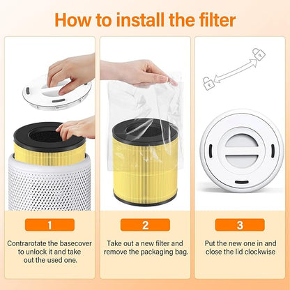B-D02L/M05 Replacement Filter Compatible with MOOKA B-D02L & M05 Air Purifier, for VEWIOR B-D02U, for KOIOS B-D02L, H13 HEPA Filter, 2 Pack Pet Care Filter