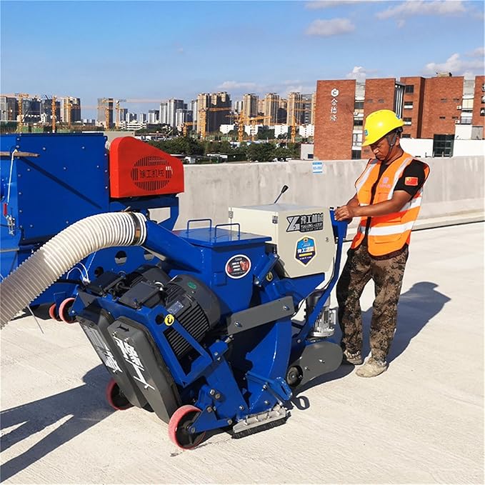 Road Pavement Shot Blasting Machine for Concrete Surface Profiling, Walk Behind Vacuum Shot Blaster for Asphalt Preparation, Parking Deck Resurfacing, Bridge Surface Cleaning