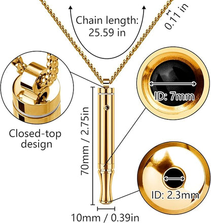 ASTOFLI Quit Smoking Breathing Necklace for Adults - Flavored Stress Breathing Necklace Stop Smoking for Women - Breathlink for Men Meditation Breathe Anxiety Whistle Necklaces inhaler Breathlace