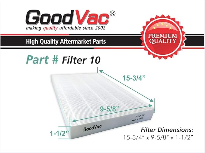 GOODVAC Filter with 2 Carbon Prefilters to fit Sharp FZ-C100HFU KC-850U