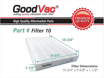 GOODVAC Filter with 2 Carbon Prefilters to fit Sharp FZ-C100HFU KC-850U