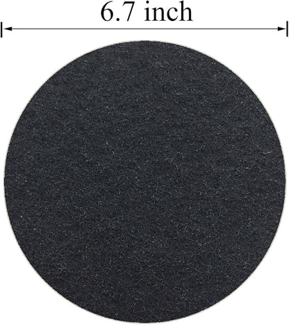 6.7inch Charcoal Filters for Kitchen Compost Bin Pail Replacement Filter Countertop Home Bucket Refill Sets, Round