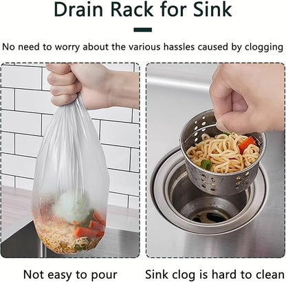 50Pcs Kitchen Residue Mesh Bag Sink Strainer Collapsible Food Catcher Square Bracket Corner Hanging Drain Basket Filter Screen Holder for Waste White 2pcs