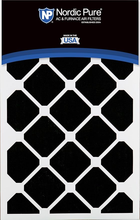 Nordic Pure 16x25x5 (Actual Size: 15 3/4 x 24 3/4 x 4 3/8) Honeywell Replacement Air Filters MERV 14 Plus Carbon 1 Pack