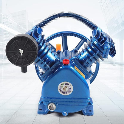 Air Compressor Pump Head 3Hp 175PSI 2-Cylinder Air Compressor Pump Pneumatic Air Compressor Motor Air Pump Head For Mining Construction Scientific Research Factory 2200W 13.78 * 9.84 * 12.6In