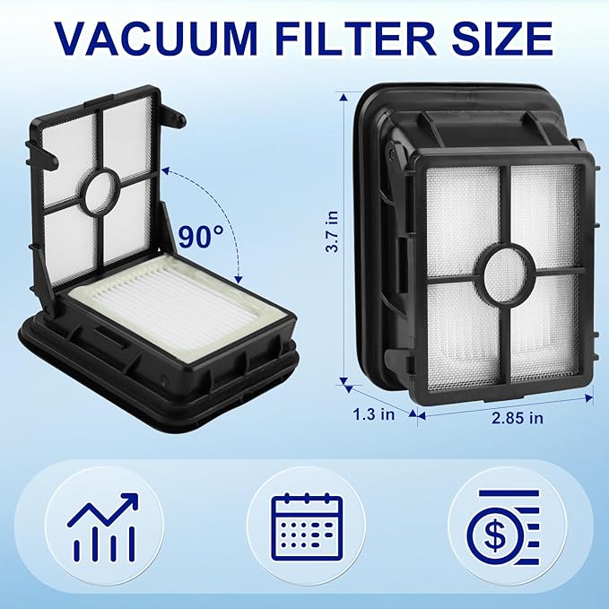 Lemige Brush Filter Replacement Parts for Bissell CrossWave Vacuum 3888A 1785 Pet Pro 2306A Cordless Wet Dry Vac, 2 Pack 2460 Pet Brush Rolls 2 Pack 1868 Multi-Surface Brush 4 Pack 1866 Vacuum Filters