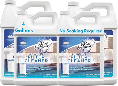 Ultimate Spa & Pool Filter Cleaner Spray, Professional Strength Fast Acting No Soak Hot Tub, Cartridge & Sand Filter Cleaning, Removes Body Oils, Sunscreen, Grease & Organic Build-Up (4 gallons)