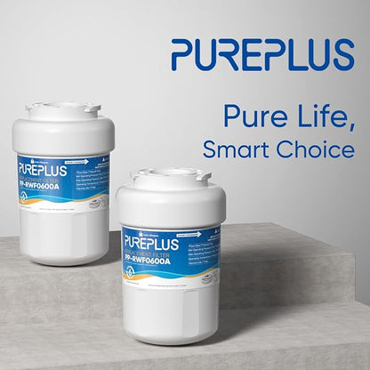 PUREPLUS Replacement for MWF®, SmartWater® MWFP, MWFA, GWF, HDX FMG-1, WFC1201, GSE25GSHECSS, RWF1060, PC75009, Kenmore® 9991 Refrigerator Water Filter, 2 Pack