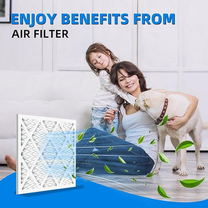 (6 Pack) 14x24x1 Air Filters, MPR 1900 & FPR 10, MERV 13 Pleated Air Filter (Actual Size: 13.75" x 23.75" x 0.75")