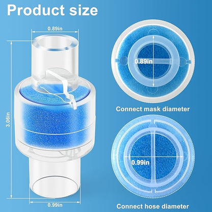 Update Packaging Universal Heat Moisture Exchanger/Exchange Filter Replacement for Z1, Z2 HME Humidification Solution Filter Fit 22mm Diameter Tubing-12 Pack, Individually Sealed Packaging LUXRILIX