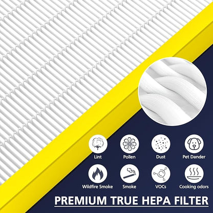 FLT4100 Replacement Filter E for Guardian AC4100, AC4100CA, AC4150BL, AC4150PCA, AC4150P Technologies Models, 2 x Hepa Filter + 4 x Activated Carbon Pre-Filter