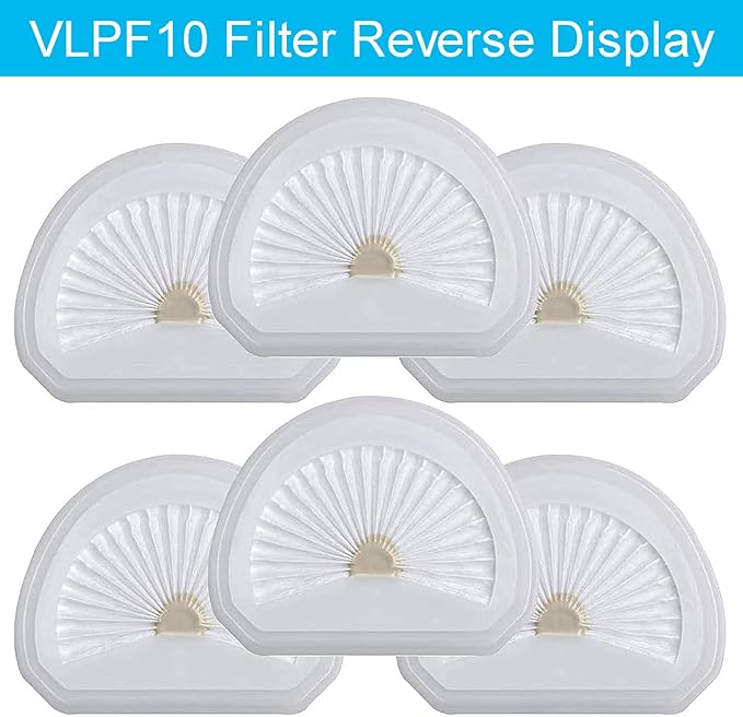 VLPF10 Filter for Black + Decker Dustbuster Cordless Handheld Vacuum HLVA320J26 HLVA325J10 HLVA315J22 Replacement Filter, Compatible HLVA315J HLVA320J HLVA325BP07 Part N575266 N600601,6 Pack