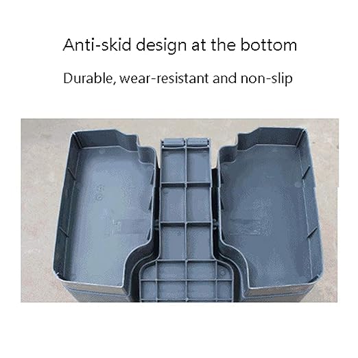 Outdoor Trash can Outdoor Sorting Trash can Large Pedal Type Waste bin with lid 11.8 Gallon Plastic Commercial Outdoor Garbage can, 4 Colors Trash Can (Size : Gris)