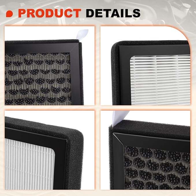 2-Pack Upgrade HEPA Cabin Air Filter Kit Activated Carbon Replacement with 2016-2026 Model 3 & 2020-2026 Model Y with Accessories(Standard/Premium/Performance)