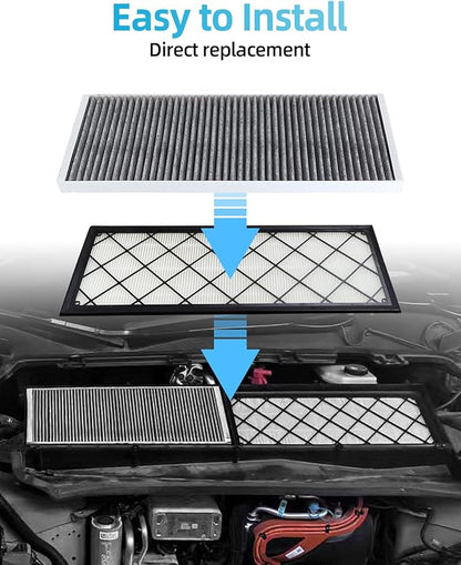 Model Y External Hepa Air Filter with Activated Carbon, External Air Recirculation,Replacement Air Filter Comptatible with Tesla Mode y and model y juniper accesories (Model y-out-airfilter-OE)
