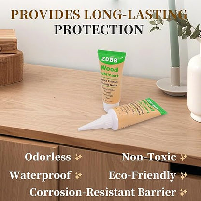 Wood Drawer Wax Lubricant Paste Door Lubricant Wear-Resistant Eliminate Sticking Noise Loosen Drawer Slide Grease for Wood Furniture, Window Track, Sliding Glass Doors, Hinges, 1 oz 1-Pack