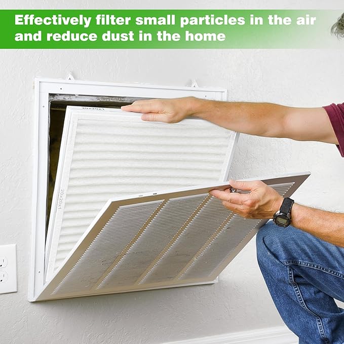 U0U 20 Ft² Merv 13 Filter Material,2PCS 24" x 96" Cut to Fit Air Filter Material,Air Filters for Purify the Air Stops Dust and Pet Dander as Small as 0.3 Microns,Suitable for AC Vents