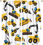 Kids Construction Equipment Window Curtains, Excavator Tractor Tow Truck Rod Pocket Decorative Windows Curtain for Children Teens Boys Girls Room Decor 63x72in (30% Blackout)