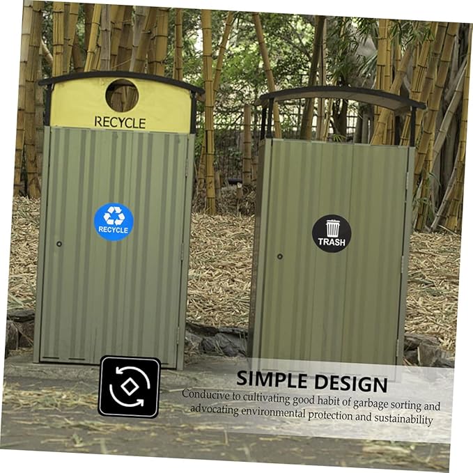 8pcs Trash Can Bathroom Labels Waste Sorting Stickers Garbage Classification Decals for Bedroom