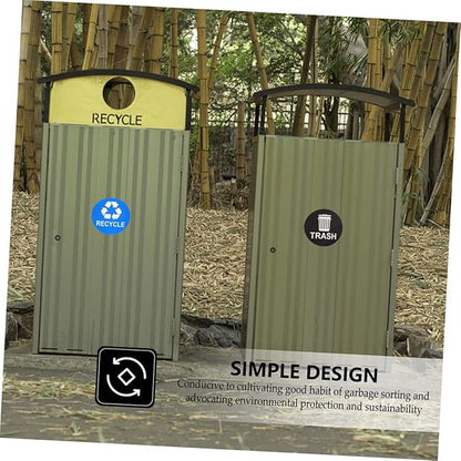 8pcs Trash Can Bathroom Labels Waste Sorting Stickers Garbage Classification Decals for Bedroom