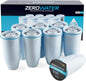ZeroWater Official Replacement Filter – 5-Stage 0 TDS Zero Water Replacement Filter – System IAPMO Certified to Reduce Lead, Chlorine, Heavy Metals, & Forever Chemicals PFOA/PFOS, 8-Pack