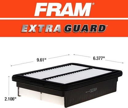 FRAM Extra Guard Rectangular Panel Engine Air Filter Replacement, Easy Install w/Advanced Engine Protection and Optimal Performance, CA12057