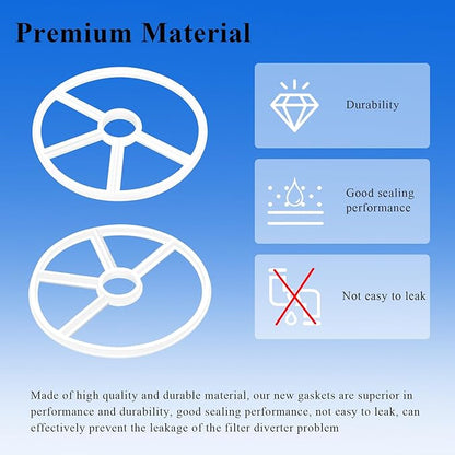 3 Pcs Diverter Spider Gasket Compatible with Waterway 711-1910B/806105211439, Fit for Carefree, Clearwater, TWM Sand Filters Models WVS002 & WVS003 1.5-inch Top Mount Pool Sand Filters Multiport Valve