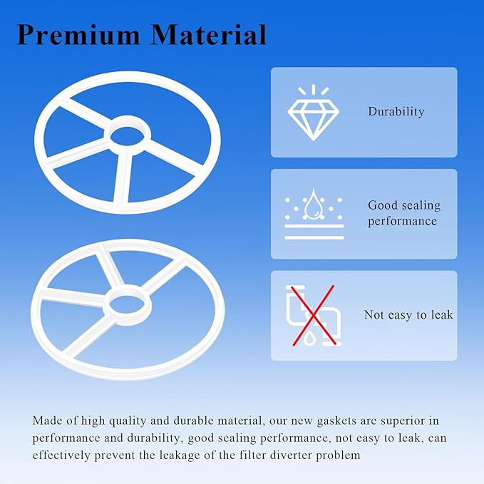 1 Pc Diverter Spider Gasket Compatible with Waterway 711-1910B/806105211439, Fit for Carefree, Clearwater, TWM Sand Filters Models WVS002 & WVS003 1.5-inch Top Mount Pool Sand Filters Multiport Valve