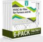 14x14x1 Air Filter MERV 8 (6-Pack), HVAC/Furnace AC Filter Replacement, Dust Defense–Comparable with MPR 600 & FPR 5 (Actual 13.75x13.75x0.75)