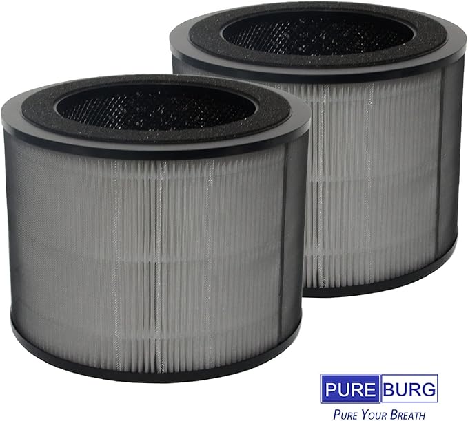 PUREBURG Replacement Filter Compatible with Dreo Macro Pro, Macro Pro S DR-HAP002 & Toshiba CAF-Z40US CAF-Z45US Air Purifiers,2-Pack H13 HEPA Air Clean VOCs