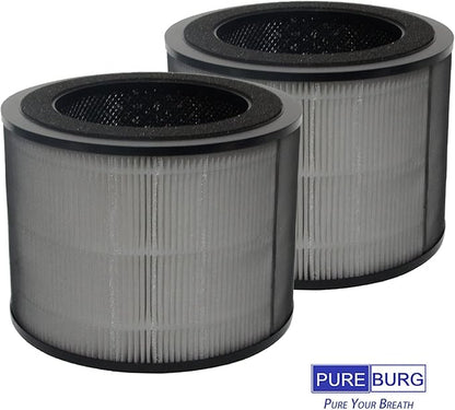 PUREBURG Replacement Filter Compatible with Dreo Macro Pro, Macro Pro S DR-HAP002 & Toshiba CAF-Z40US CAF-Z45US Air Purifiers,2-Pack H13 HEPA Air Clean VOCs