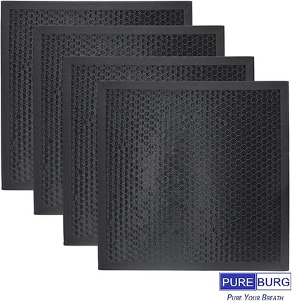PUREBURG Replacement Filter Compatible with Compatible with Dri-Eaz DefendAir HEPA 500 Air Scrubber F397,4-Pack Activated Carbon For Air Purifier Clean VOCs Odor