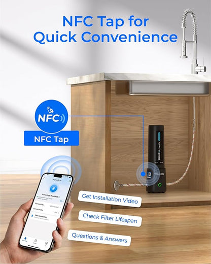 Waterdrop 10UA PRO Under Sink Water Filter, No Drill Required, Time Reminder, Easy Installation, Reduces Lead, Chlorine, Bad Taste & Odor, NSF/ANSI 42 Certified, 11000 Gallons, Does not Lower TDS