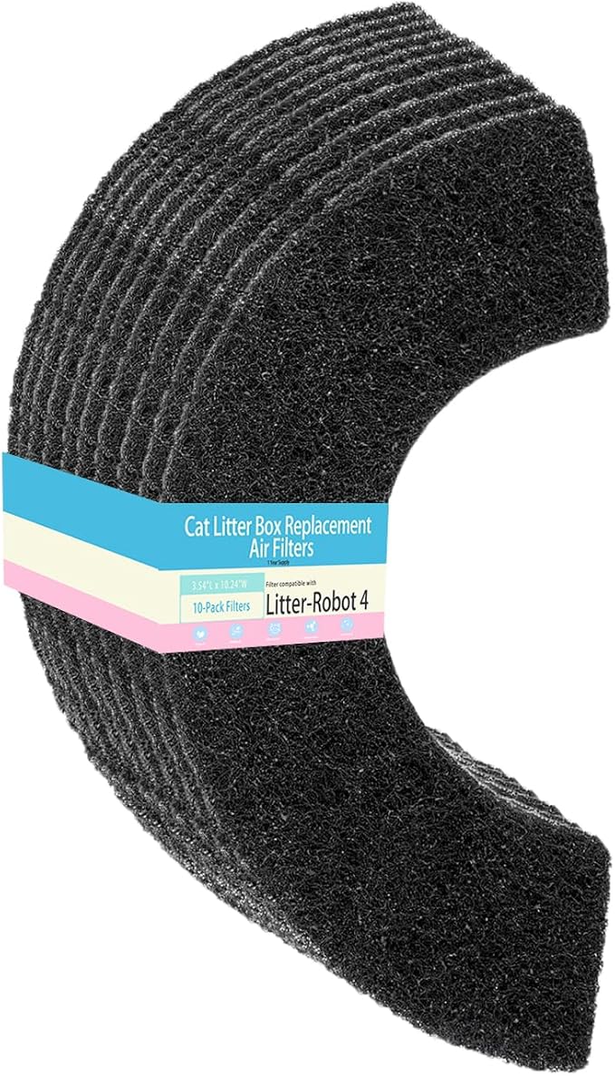 10 Pack Carbon Filters Compatible with Litter Robot 4,Cat Litter Box Filters,Keep Your Home Clean and Fresh