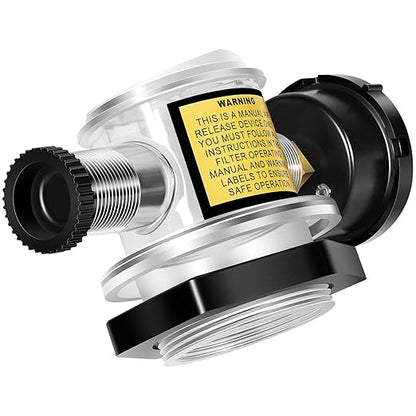 273564Z Manual Air Relief Valve with Pressure Gauge Compatible with Pentair Triton C, TR100C, TR140C, Triton II Sand Filters –For Clean & Clear,Warrior,EasyClean,SMBW 4000 Pool & Spa DE Filter Systems