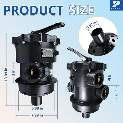 SP071620T Pool Filter Control Valve - fits for Hayward Pro Series 6-Way 2"