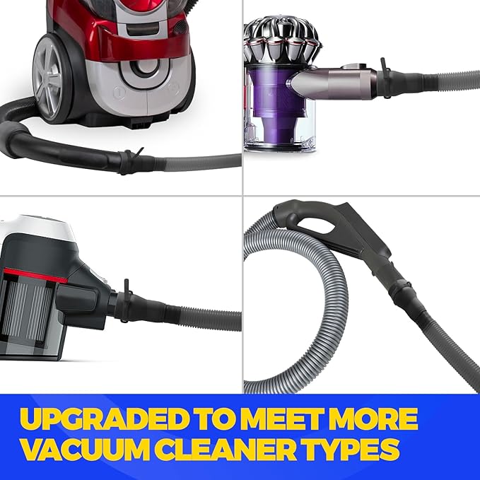 Holikme Dryer Vent Cleaner Kit 2 Pieces - Upgraded Dryer Lint Screens Cleaner Brush Part, Dryer Lint Vacuum Attachment Fit for Most Vacuum Cleaner, Dryer Lint Brush, Black
