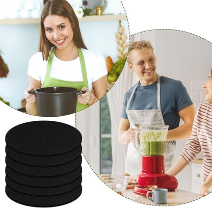 6 Pack Charcoal Filters for Compost Bucket, 7.25 inch Round Activated Carbon Replacement Filters for Kitchen Compost Bins Kitchen Composts Bin Charcoal Filter Replacements