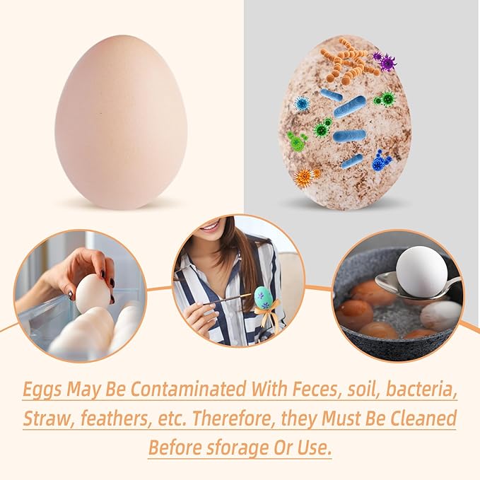 Silicone Egg Brush Cleaner, Egg Cleaner for Fresh Eggs, Egg Scrubber for Fresh Eggs, Egg Washer for Fresh Eggs, Reusable Cleaning Tools for Egg Washer (Khaki)
