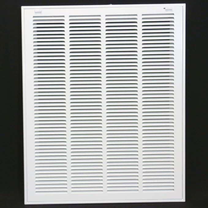 20" X 24" Return Air Filter Grille - Filter Included - Easy Plastic Tabs for Removable Face/Door - HVAC VENT DUCT COVER - White [Outer Dimensions: 22 5/8"w X 26 5/8"h]