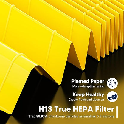 Vital 100S Pet Care Replacement Filter for LEVOIT Vital 100S and Vital 100S-P Air Purifier, HEPA and High-Efficiency Activated Carbon Filter, Vital 100S-RF-PA, LRF-V102-YUS, 2 Pack, Yellow