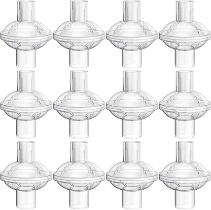 12-pack CPAP Inline Filter, Universal Inline CPAP Filter Compatible with BiPAP Machines ResMed,Dreamstation Standard, Any CACP Machine Size 22mm and 25mm Tube
