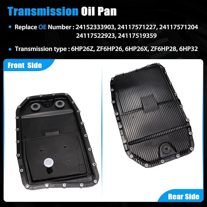 AUCERAMIC 6HP26 Transmission Oil Pan with Filter and Gasket Kit for BMW 745Li X5 24117571227 24152333903