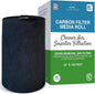Activated Carbon Filter Media Roll - 25" x 100' x 1/4" Thick, Odor Control, Cut to Size, Filter Range Hood, AC Filter Material, Durable Carbon Filters, Made in USA